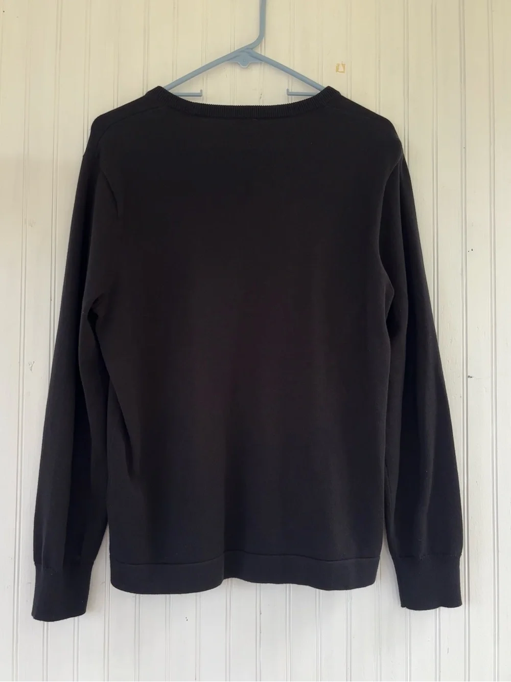 J.Crew Factory Men's Black Cotton Crewneck Sweater-Tee Size Small